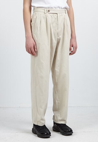 VINTAGE BEIGE GIORGIO ARMANI TROUSERS BOTTOMS