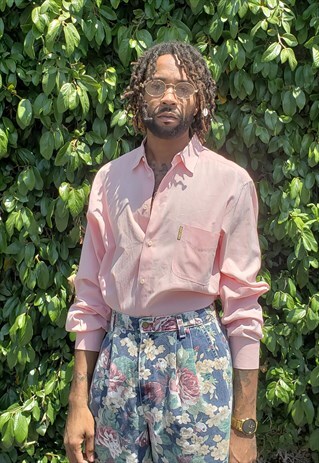 90S ITALIAN MINIMALIST LUXURY PINK COTTON SHIRT LARGE