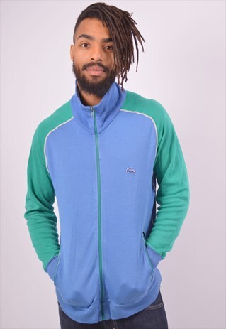 VINTAGE LACOSTE TRACKSUIT TOP JACKET BLUE