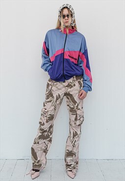 90's Vintage cute track / sports jacket in purple & pink