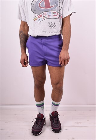 SERGIO TACCHINI MENS VINTAGE SHORTS W30 PURPLE 90'S