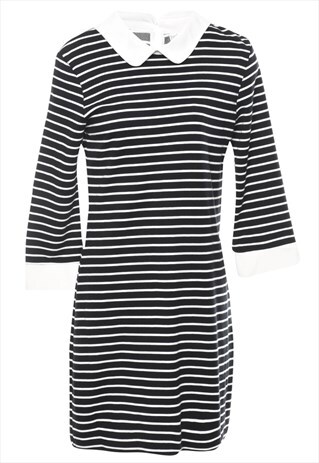 BEYOND RETRO VINTAGE STRIPED MINI DRESS - S