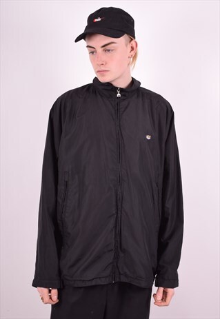 NIKE MENS VINTAGE RAIN JACKET LARGE BLACK 90'S