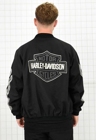 HARLEY DAVIDSON BACK AND SLEEVE PRINT JACKET