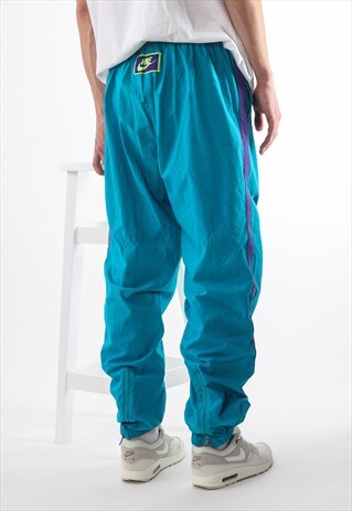VINTAGE NIKE TRACKSUIT PANTS 90S BLUE PURPLE