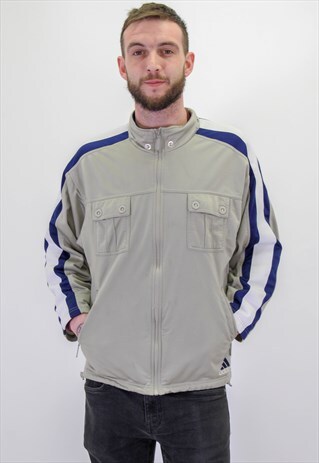 VINTAGE ADIDAS LOGO JACKET IN LARGE