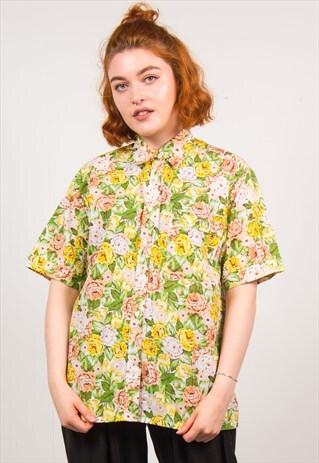 VINTAGE 90'S FLORAL PATTERN SHIRT