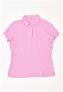 Vintage Benetton Polo Shirt Pink