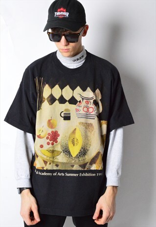 VINTAGE 90S ROYAL ACADEMY OF ARTS BLACK T-SHIRT