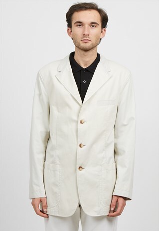 VINTAGE BEIGE TOMMY HILFIGER BLAZER JACKET