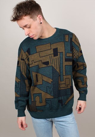 VINTAGE PATTERNED KNITTED JUMPER ASM1877