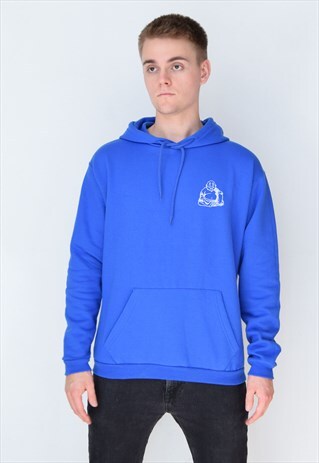 BLUE BUDDHA (WHITE) HOODIE