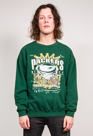 VINTAGE 90'S GREEN BAY PACKERS NFL SWEATSHIRT JUMPER