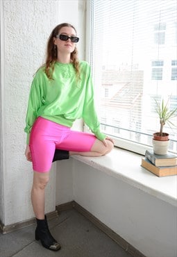 Vintage Green Shimmering Disco Style Top