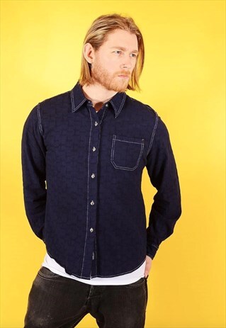 VINTAGE LEE EMBROIDERED SHIRT NAVY