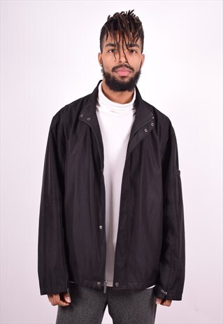 CALVIN KLEIN MENS VINTAGE JACKET XL BLACK 90'S