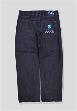Vintage 90s Coogi Embroidered Baggy Denim Jeans in Blue