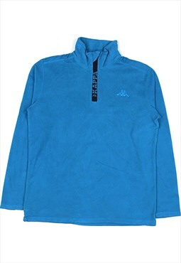 Kappa 90's Quarter Zip Fleece Sweatshirt Large Blue