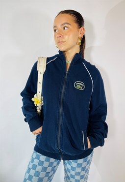 Vintage 90s Lacoste Size L Zip Up Sweatshirt in Blue