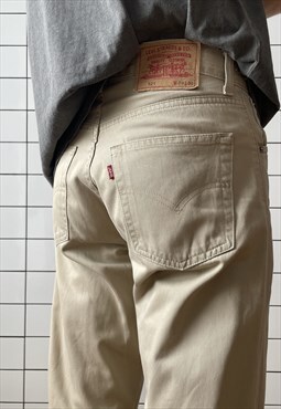 Vintage LEVIS Jeans Denim Pants 90s Beige