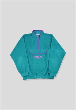 Vintage Fila Magic Line Polartec 1/4 Zip Fleece in Turquoise