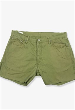 Vintage levi's 514 cut off chino shorts green w36 BV14565