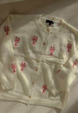Lobster Embroidered Cardigan