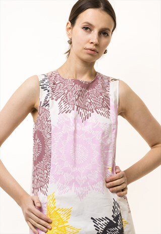 VINTAGE WOMAN MAX MARA PATTERN DRESS 4851