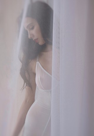 ALLURE IVORY SEE-THROUGH NIGHT DRESS