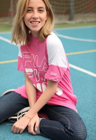 FILA COLLABORATION XX-XY PINK TUNIK T-SHIRT LOGO