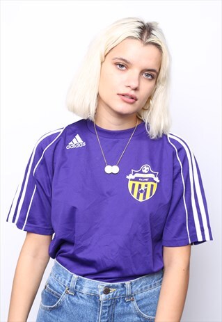 VINTAGE 90S ADIDAS PURPLE TOP T-SHIRT