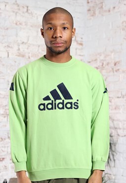 Vintage Adidas Big Spellout Logo Sweatshirt Green