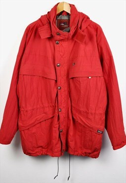 HAGLOFS Vintage 90s Men's XL Hiking Hooded Jacket Parka Coat