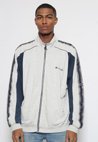 VINTAGE CHAMPION TAPE LOGO FULL ZIP SWEATSHIRT