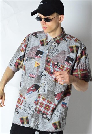 VINTAGE 90S AVIO MAIL SHORT SLEEVE SHIRT