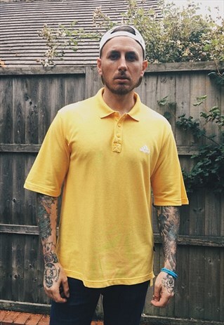 adidas yellow polo