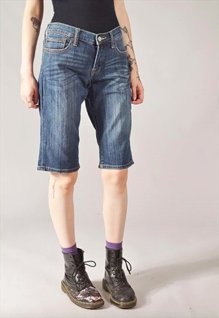 VINTAGE LUCKY BRAND DENIM SHORTS DARK BLUE