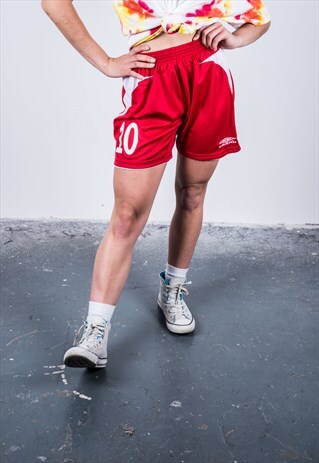 VINTAGE 1990S RED UMBRO SPORTS SHORTS