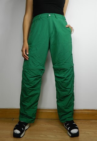 GREEN CARGO HIGH WAIST TROUSERS