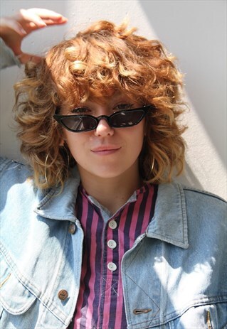 90'S CAT EYE SUNGLASSES BLACK