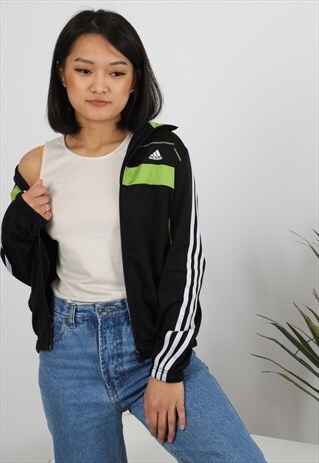 VINTAGE ADIDAS EMBROIDERED LOGO TRACK JACKET