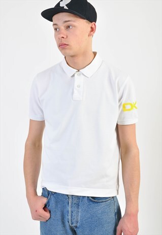VINTAGE 90'S POLO SHIRT IN WHITE