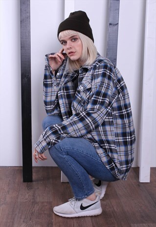 VINTAGE 90S PLAID / FLANNEL SHIRT. SKATER/GRUNGE UNISEX.