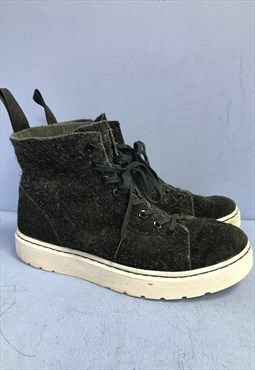 Washed Black Grey Talib Boots Suede Raw Ankle 