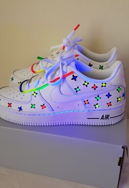 Nike air force 1 custom sneakers glow in dark 