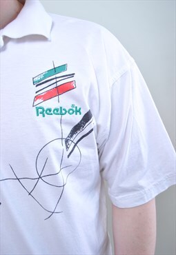 Reebok 80s polo shirt, retro reebok sport tshirt