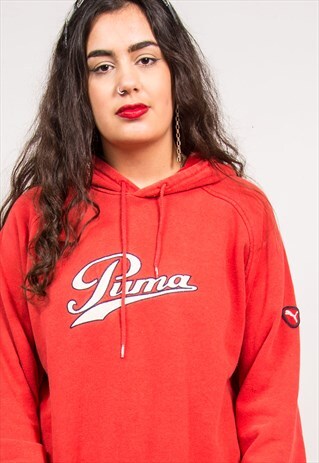 PUMA VINTAGE RED HOODIE SWEATSHIRT