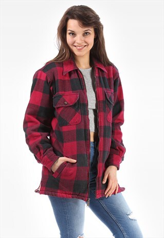 SHERPA JACKET VINTAGE SHEARLING FLANNEL SHIRT