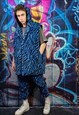 ZEBRA FLEECE GILET HANDMADE SLEEVELESS HOODED VEST JACKET