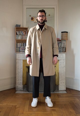 VINTAGE BURBERRY CAR COAT TRENCH COAT (REF/1117)